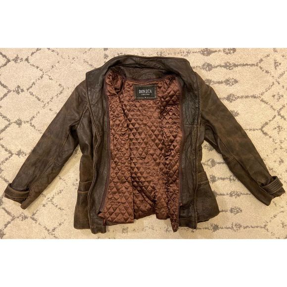 Donica Brown Insulate Geniune Leather Jacket - Picture 7 of 8